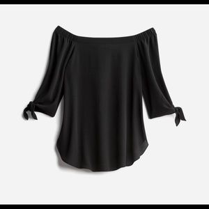 Elegant Black Off-Shoulder Women's Top